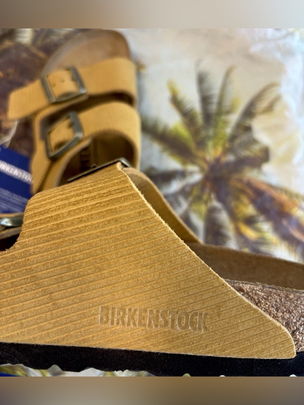 Birkenstock 💅 Arizona Corduroy Suede Cork Embossed Brown Sandals 6 6.5 37 41 - Picture 4 of 10